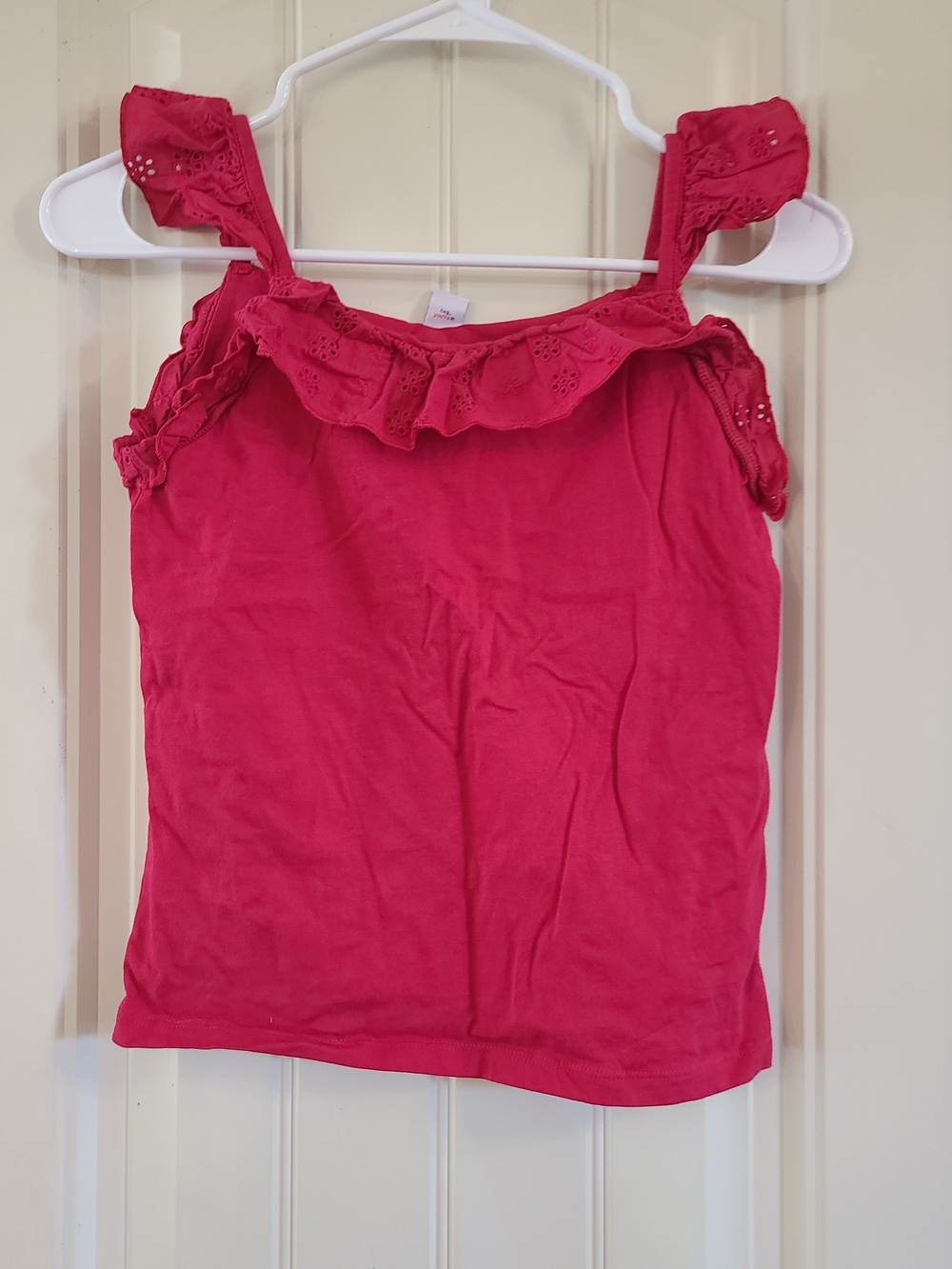 Old Navy Red Ruffle Strap Tank Top Girl's XL